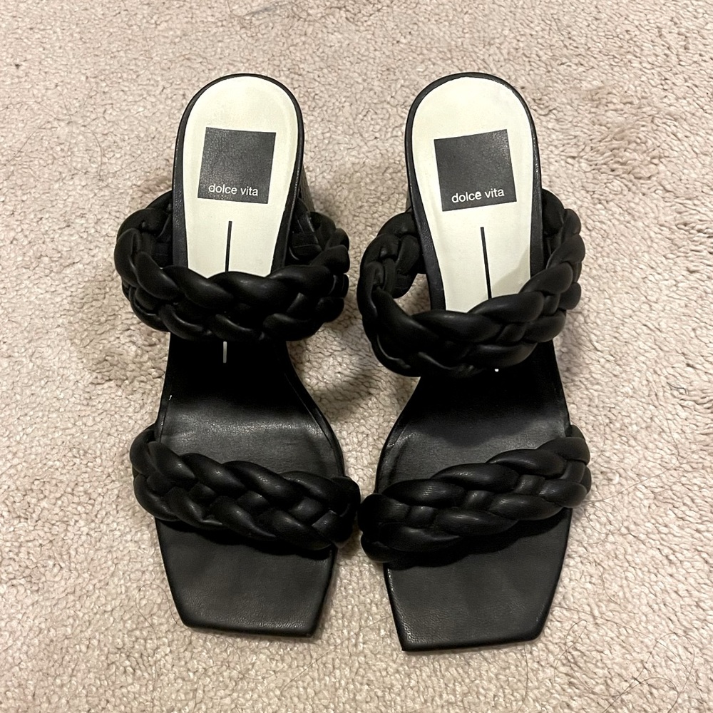 Dolce vita black sandal heels